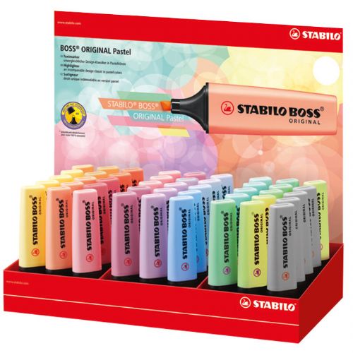 EVIDENZIATORI STABILO BOSS CONFEZIONE 45 PZ COLORI ASSORTITI PASTEL 70-45-4